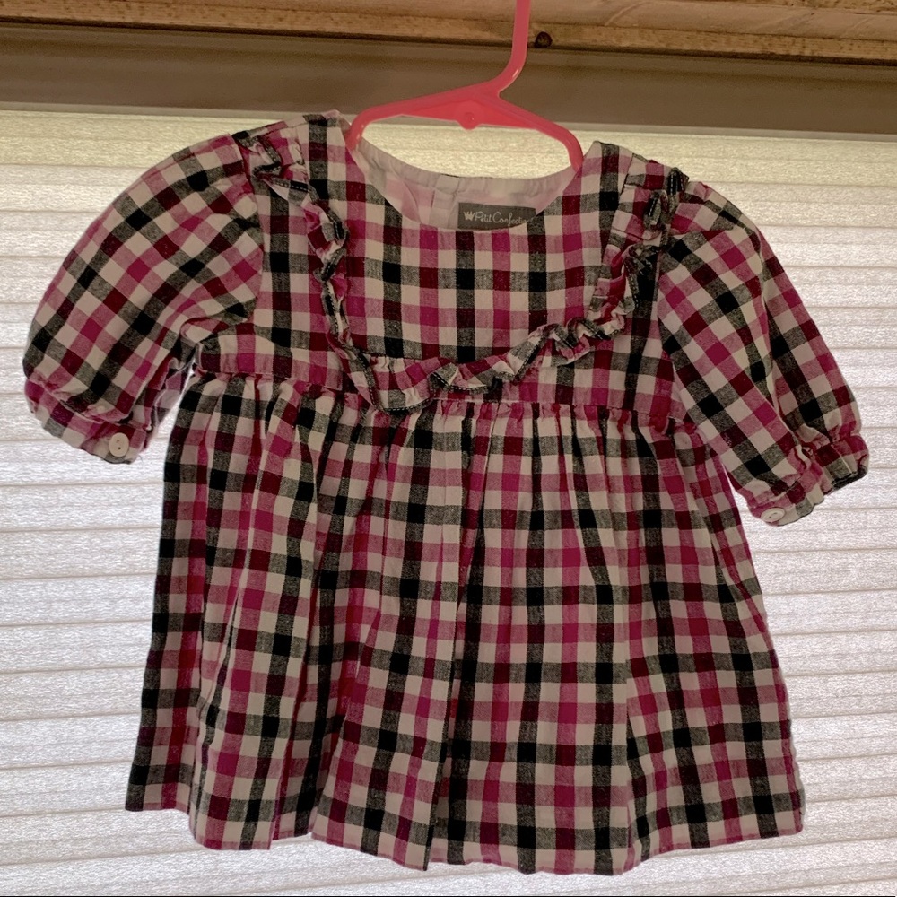 Petit Confection Plaid 12mo Blouse